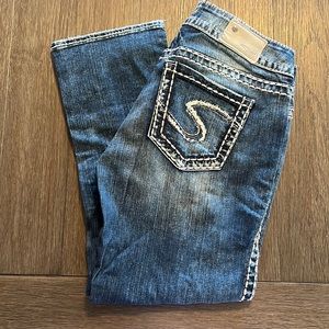 Silver Cropped Jeans